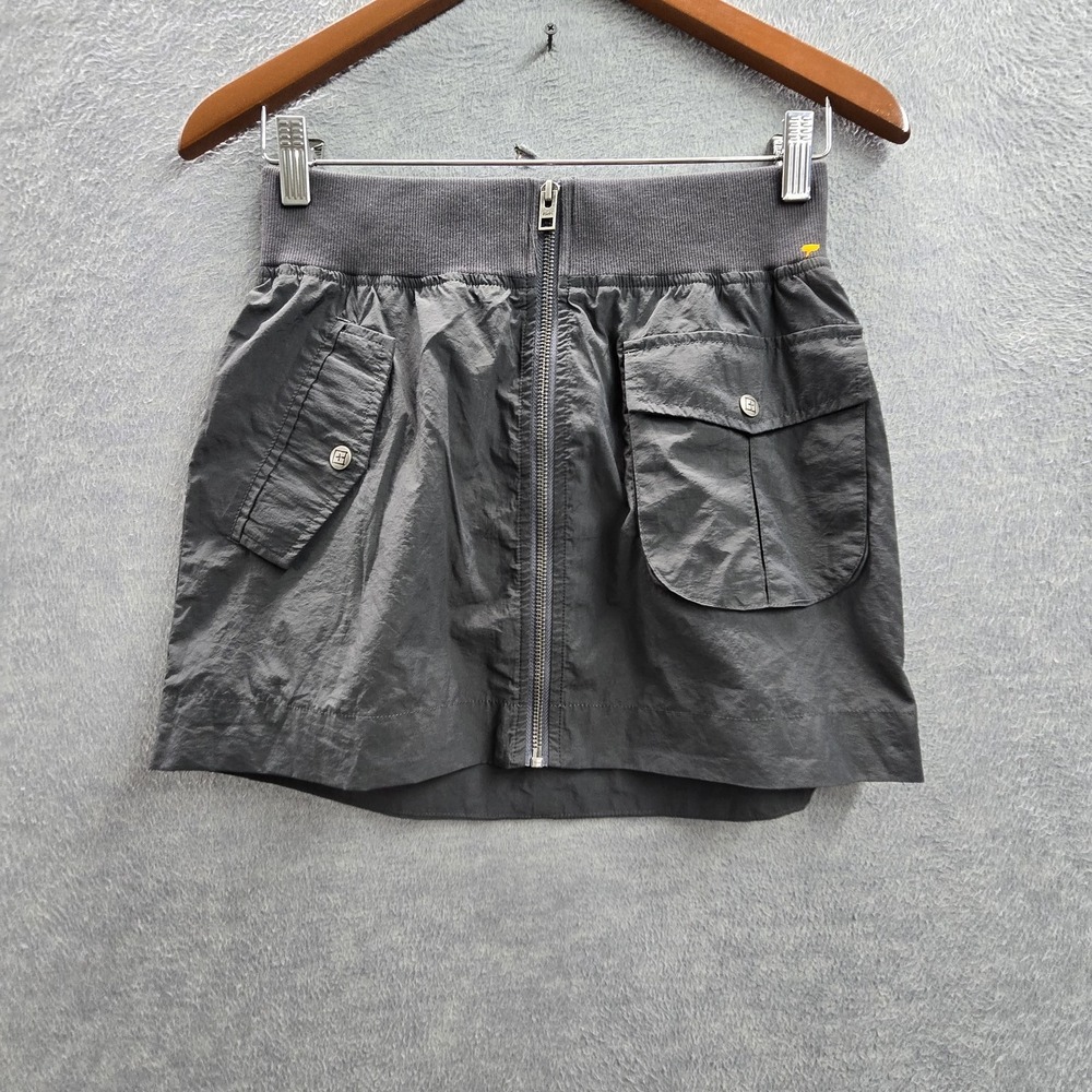 Ksubi Women Skirt 25 Charcoal Cargo Mini Elemental Skirt Streetwear Grunge Y2K